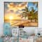 Designart - Gorgeous Beach of Island Barbados - Modern Seascape Framed Canvas Artwork